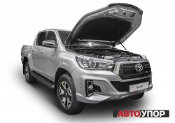 Амортизаторы капота Toyota Hilux 2015, 2016, 2017, 2018 годов