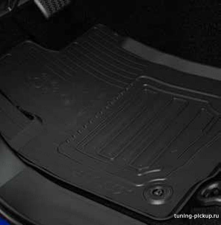 Коврики салона резиновые 4 шт. Toyota Hilux 2015, 2016, 2017, 2018 годов