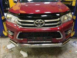 Накладки на воздухозаборник, хром Toyota Hilux 2015, 2016, 2017, 2018 годов