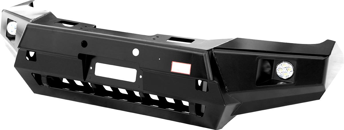 Бампер РИФ силовой передний Toyota Hilux 2015-2020 с доп. фарами и защитой бачка омывателя Toyota Hilux 2015, 2016, 2017, 2018, 2019, 2020, 2021, 2022 и 2023 годов