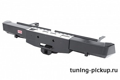 Бампер задний с площадкой под лебедку и квадратом под фаркоп Toyota Hilux 2015, 2016, 2017, 2018, 2019, 2020, 2021, 2022, 2023 годов