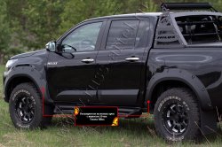 Расширители колёсных арок (вынос 50 мм) Toyota Hilux 2015, 2016, 2017, 2018, 2019, 2020 годов