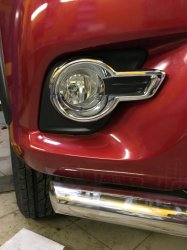 Окантовка противотуманных фар, хром Toyota Hilux 2015, 2016, 2017, 2018 годов