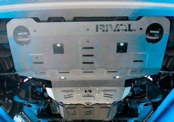 Защита Радиатора, ДВС, КПП, РК (2.4 TD, 2.8 TD) (Алюминий) Toyota Hilux 2015, 2016, 2017, 2018 годов