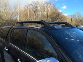 Рейлинги из алюминиевых труб Maxport Black Toyota Hilux 2015, 2016, 2017, 2018 годов