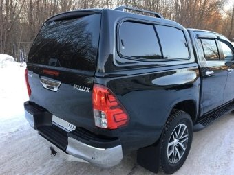 Кунг S PLUS V2 (раздвижные боковые стекла) Toyota Hilux 2015, 2016, 2017, 2018, 2019, 2020, 2021, 2022, 2023, 2024, 2025 годов
