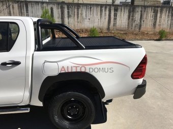 Крышка Top Roll Bar (silver / black) с дугами (silver / black) для Toyota Hilux 2015-2023