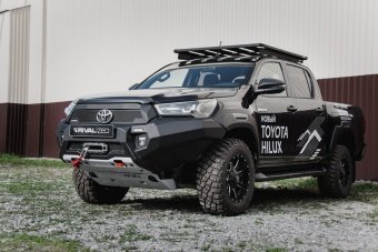 Бампер передний алюминиевый для Onyx Black 2021 Toyota Hilux 2015, 2016, 2017, 2018, 2019, 2020, 2021, 2022 и 2023 годов