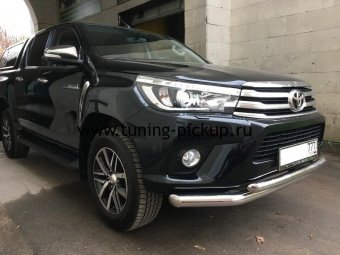 Защита переднего бампера d76/d57 Toyota Hilux 2015, 2016, 2017, 2018 годов