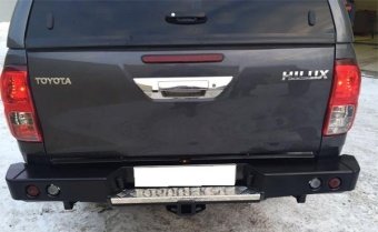 Бампер задний DDR усиленный Toyota Hilux 2015, 2016, 2017, 2018, 2019, 2020, 2021, 2022, 2023 годов