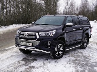 Защита переднего бампера (волна) 60,3 мм Toyota Hilux 2015, 2016, 2017, 2018 годов