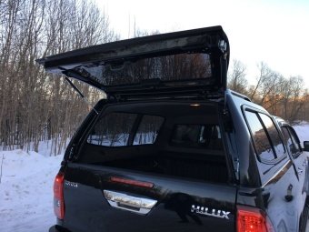 Кунг S PLUS V2 (раздвижные боковые стекла) Toyota Hilux 2015, 2016, 2017, 2018, 2019, 2020, 2021, 2022, 2023, 2024, 2025 годов