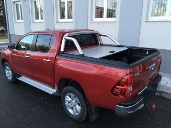 Крышка Top Roll Bar (silver / black) с дугами (silver / black) для Toyota Hilux 2015-2023