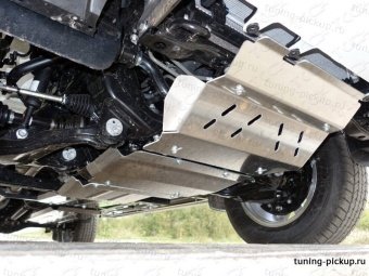 Защита радиатора, картера, КПП, РК Toyota Hilux 2015, 2016, 2017, 2018 годов