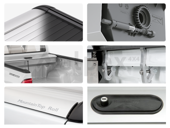Крышка Top Roll (silver / black) для Toyota Hilux 2015-2023