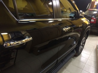 Накладки на дверные ручки, хром  Toyota Hilux 2015, 2016, 2017, 2018 годов
